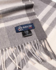 Robert Old - Grey Check Cashmere Scarf SCARVES Robert Old