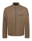 Belstaff - Dark Pumice Brown 'Walkham' Waxed Cotton Biker Jacket BLOUSONS Belstaff