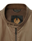 Belstaff - Dark Pumice Brown 'Walkham' Waxed Cotton Biker Jacket BLOUSONS Belstaff