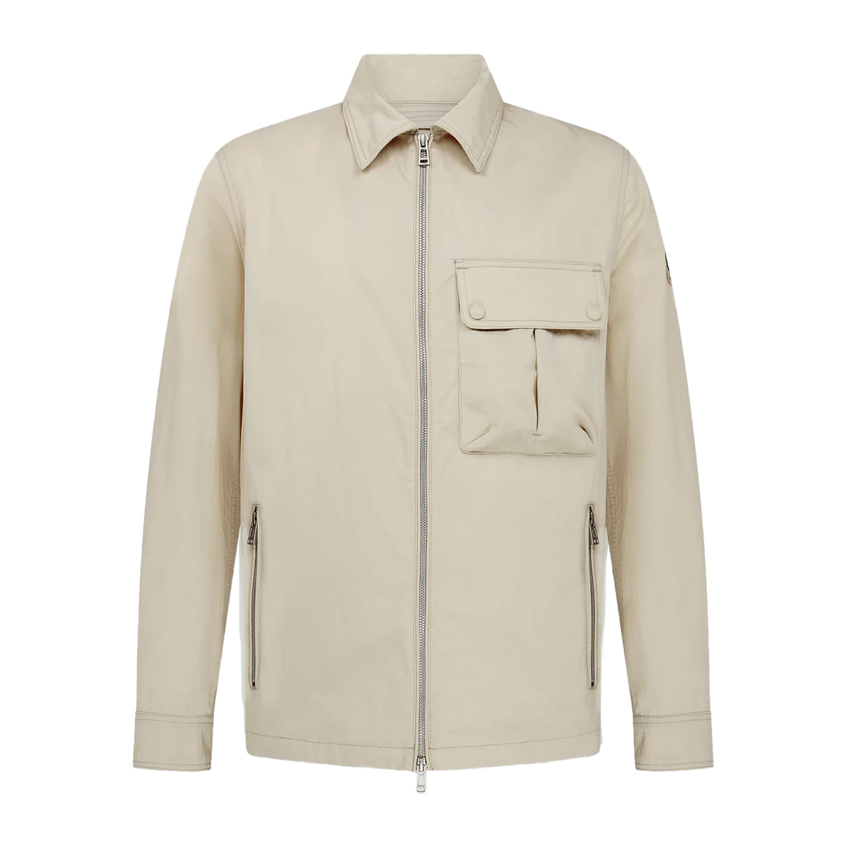 Belstaff - Stone Beige Drome Cotton Gabardine Overshirt BLOUSONS Belstaff