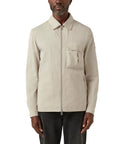 Belstaff - Stone Beige Drome Cotton Gabardine Overshirt BLOUSONS Belstaff