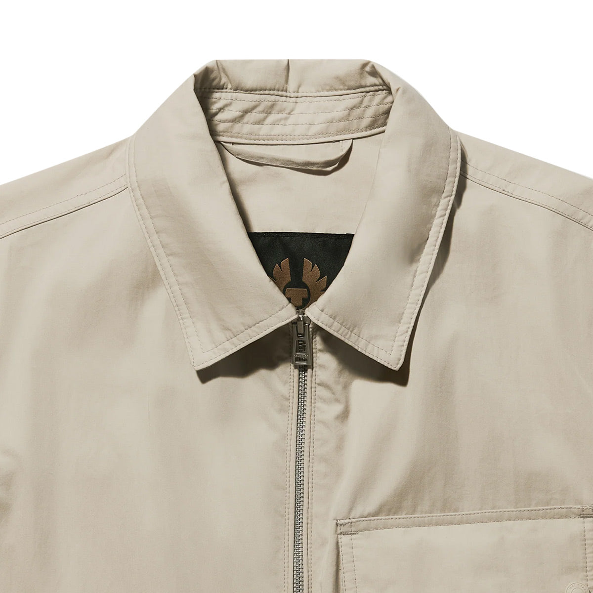 Belstaff - Stone Beige Drome Cotton Gabardine Overshirt BLOUSONS Belstaff