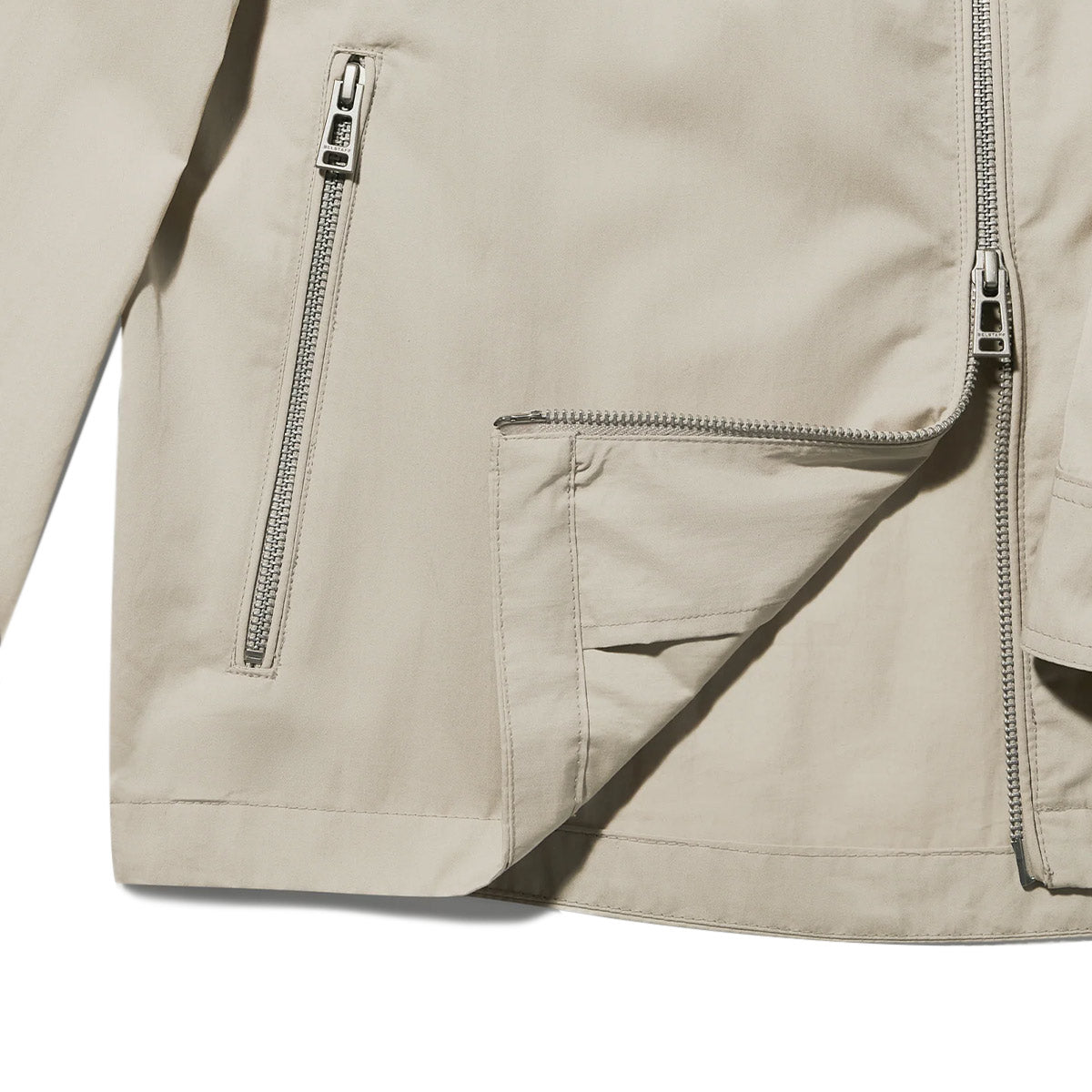 Belstaff - Stone Beige Drome Cotton Gabardine Overshirt BLOUSONS Belstaff