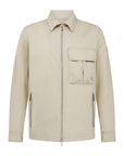 Belstaff - Stone Beige Drome Cotton Gabardine Overshirt BLOUSONS Belstaff