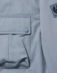 Belstaff - Flint Blue Drome Cotton Gabardine Overshirt BLOUSONS Belstaff
