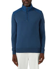 Belstaff - Insignia Blue Kilmington Merino Wool Quarter Zip Sweater KNITWEAR Belstaff