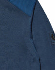 Belstaff - Insignia Blue Kilmington Merino Wool Quarter Zip Sweater KNITWEAR Belstaff
