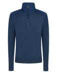 Belstaff - Insignia Blue Kilmington Merino Wool Quarter Zip Sweater KNITWEAR Belstaff