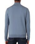 Belstaff - Flint Blue Kelbrook Merino Wool Zip Cardigan KNITWEAR Belstaff