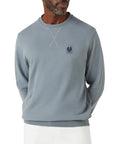 Belstaff - Flint Blue Fleece Cotton Sweatshirt SWEATS Belstaff