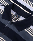 Paul & Shark - Blue Striped Cotton Piqué Polo Shirt S/S POLOS Paul & Shark
