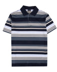 Paul & Shark - Blue Striped Cotton Piqué Polo Shirt S/S POLOS Paul & Shark