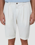 Paul & Shark - Tofu White Linen and Cotton Bermuda Shorts SHORTS Paul & Shark