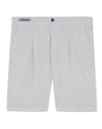Paul & Shark - Tofu White Linen and Cotton Bermuda Shorts SHORTS Paul & Shark