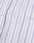 Paul & Shark - Blue Striped Oxford Cotton Short Sleeve Shirt S/S SHIRTS Paul & Shark