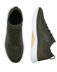 Paul & Shark - Green Shark-Wave Technical Knit Sneakers SHOES Paul & Shark