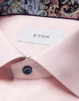 Eton - Pink Paisley Floral Contrast Signature Twill Slim Fit Shirt L/S SHIRTS Eton