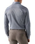 Eton - Dark Blue Filo di Scozia King Knit Slim Fit Shirt L/S SHIRTS Eton