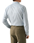Eton - Green Semi Solid Dobby Slim Fit Long Sleeve Cotton Shirt L/S SHIRTS Eton