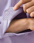 Eton - Purple Semi Dobby Slim Fit Long Sleeve Cotton Shirt L/S SHIRTS Eton