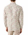 Eton - Sangria Print Soft Slim Fit Linen Shirt L/S SHIRTS Eton