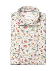 Eton - Sangria Print Soft Slim Fit Linen Shirt L/S SHIRTS Eton