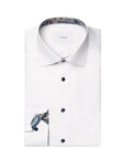 Eton - White Paisley Floral Contrast Signature Twill Slim Fit Shirt L/S SHIRTS Eton