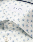Eton - Blue Palm Motif Signature Twill Contemporary Fit Shirt L/S SHIRTS Eton