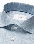 Eton - Blue Geometric Signature Twill Contemporary Fit Shirt L/S SHIRTS Eton