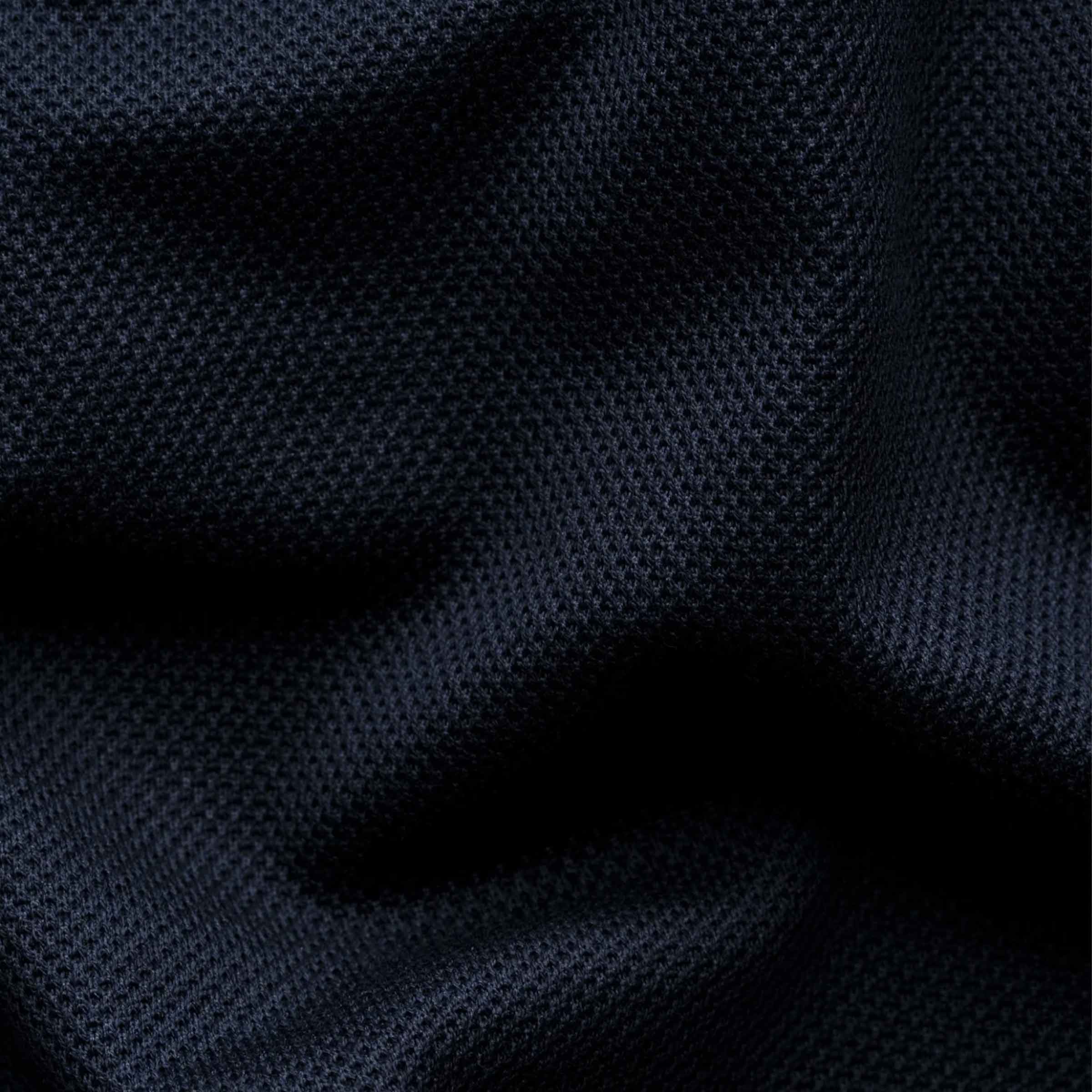 Eton - Navy Blue Filo di Scozia Piqué Polo Shirt S/S POLOS Eton