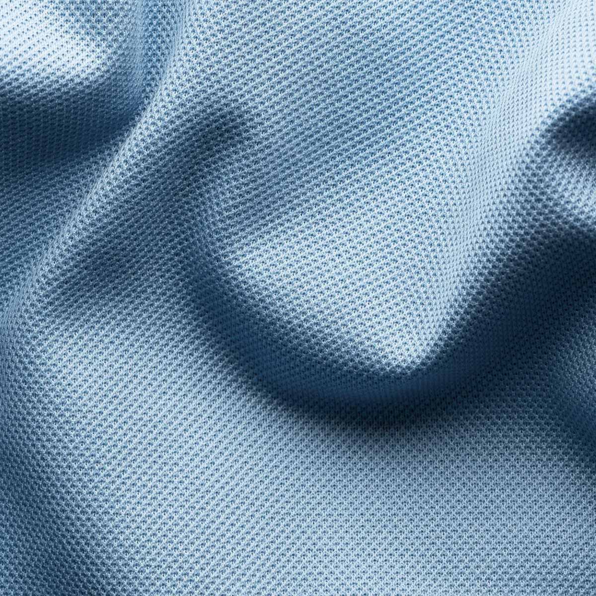 Eton - Light Blue Filo di Scozia Piqué Polo Shirt S/S POLOS Eton