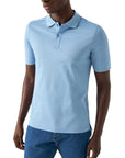Eton - Light Blue Filo di Scozia Piqué Polo Shirt S/S POLOS Eton