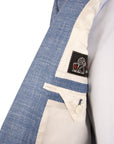 Robert Old - Mid Blue Wool, Silk & Linen Jacket JACKETS Robert Old