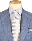 Robert Old - Mid Blue Wool, Silk & Linen Jacket JACKETS Robert Old