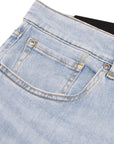 7 For All Mankind - Light Blue Studio Slimmy Tapered Cotton Jeans JEANS 7 For All Mankind