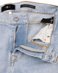 7 For All Mankind - Light Blue Studio Slimmy Tapered Cotton Jeans JEANS 7 For All Mankind