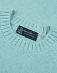 Robert Old - Aqua Blue Raglan Crew Neck Cotton Sweater KNITWEAR Robert Old
