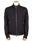Moorer - Dark Blue 'Alberti' Bomber Jacket BLOUSONS MooRER