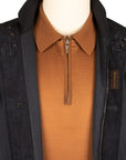 Moorer - Dark Blue 'Sironi' Waterproof Bomber Jacket BLOUSONS MooRER