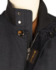 Moorer - Dark Blue 'Sironi' Waterproof Bomber Jacket BLOUSONS MooRER