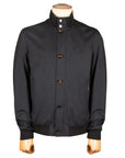 Moorer - Dark Blue 'Sironi' Waterproof Bomber Jacket BLOUSONS MooRER