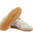 Santoni - White, Grey and Blue Double Buckle Oly Leather & Suede Sneaker SHOES Santoni