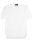 Robert Old - White Knitted Boucle Cotton-Blend Crew Neck T-Shirt TEE SHIRTS Robert Old