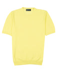 Robert Old - Yellow Knitted Cotton-Blend Crew Neck T-Shirt TEE SHIRTS Robert Old