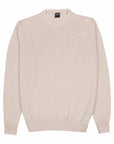 Fedeli - Beige Marl Crew Neck Cotton Sweater KNITWEAR FEDELI
