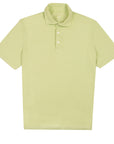 Fedeli - Lime Green Organic Cotton Jersey Polo Shirt S/S POLOS FEDELI