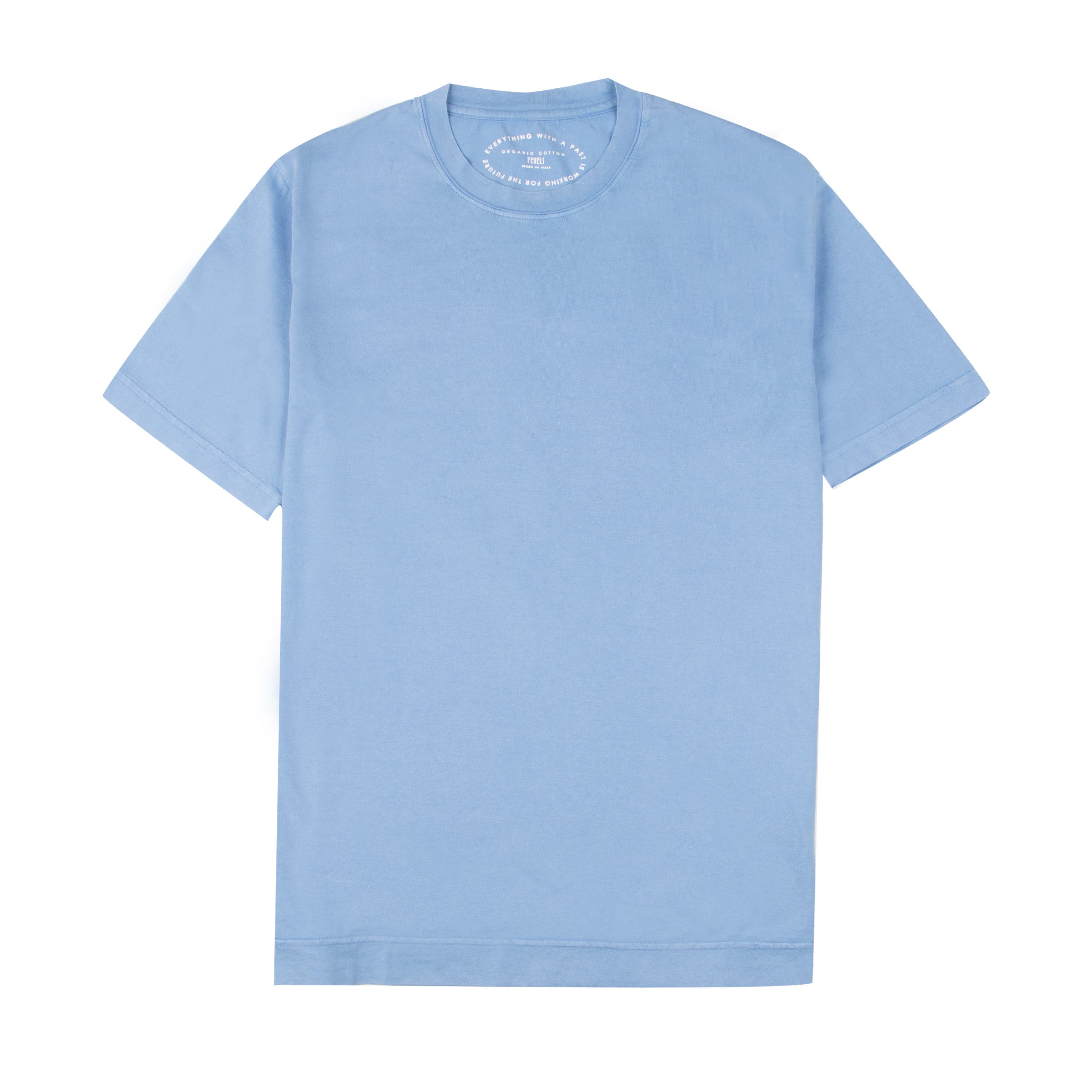 Fedeli - Washed Blue 'Extreme' Organic Cotton Short Sleeve T-shirt TEE SHIRTS FEDELI