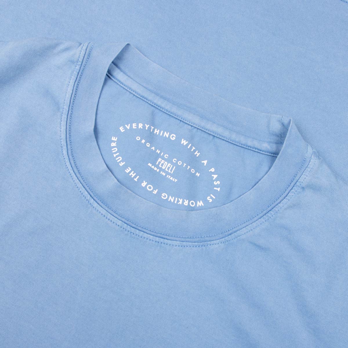 Fedeli - Washed Blue 'Extreme' Organic Cotton Short Sleeve T-shirt TEE SHIRTS FEDELI