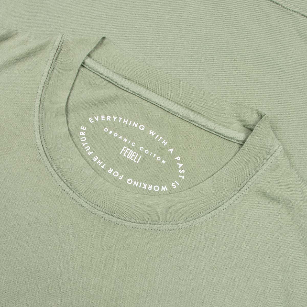 Fedeli - Washed Green 'Extreme' Organic Cotton Short Sleeve T-shirt TEE SHIRTS FEDELI