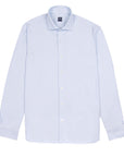 Fedeli - Light Blue Stripe Jersey Stretch Long Sleeve Shirt L/S SHIRTS FEDELI